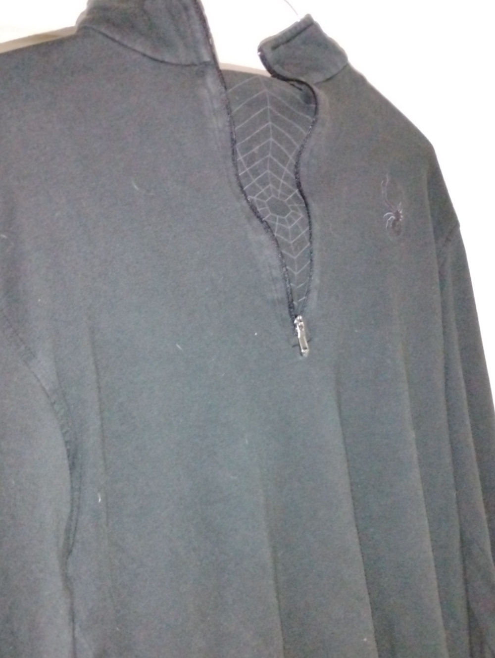 Men's Black Quarter-Zip Sweater